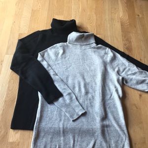 DG2 cashmere turtleneck sweaters 1 Black & 1 gray